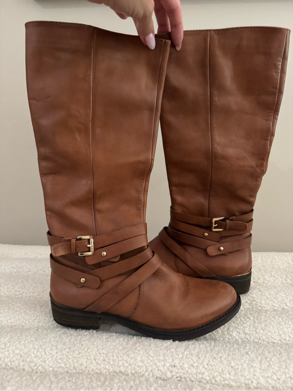 Steve Madden Leather Albany Riding Boots
